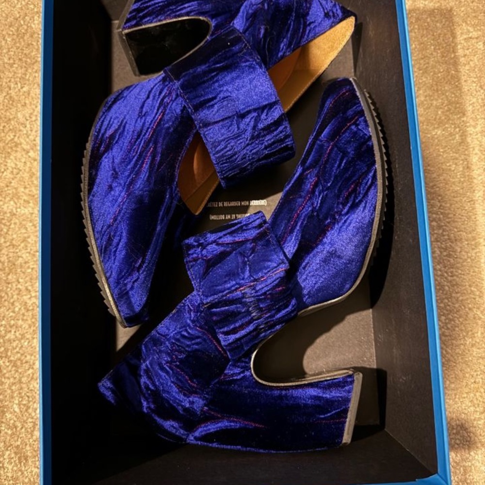 Fluevog, size 8, blue - Picture 3 of 4